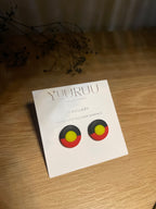 Aboriginal flag earrings