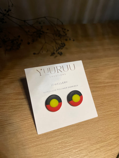 Aboriginal flag earrings