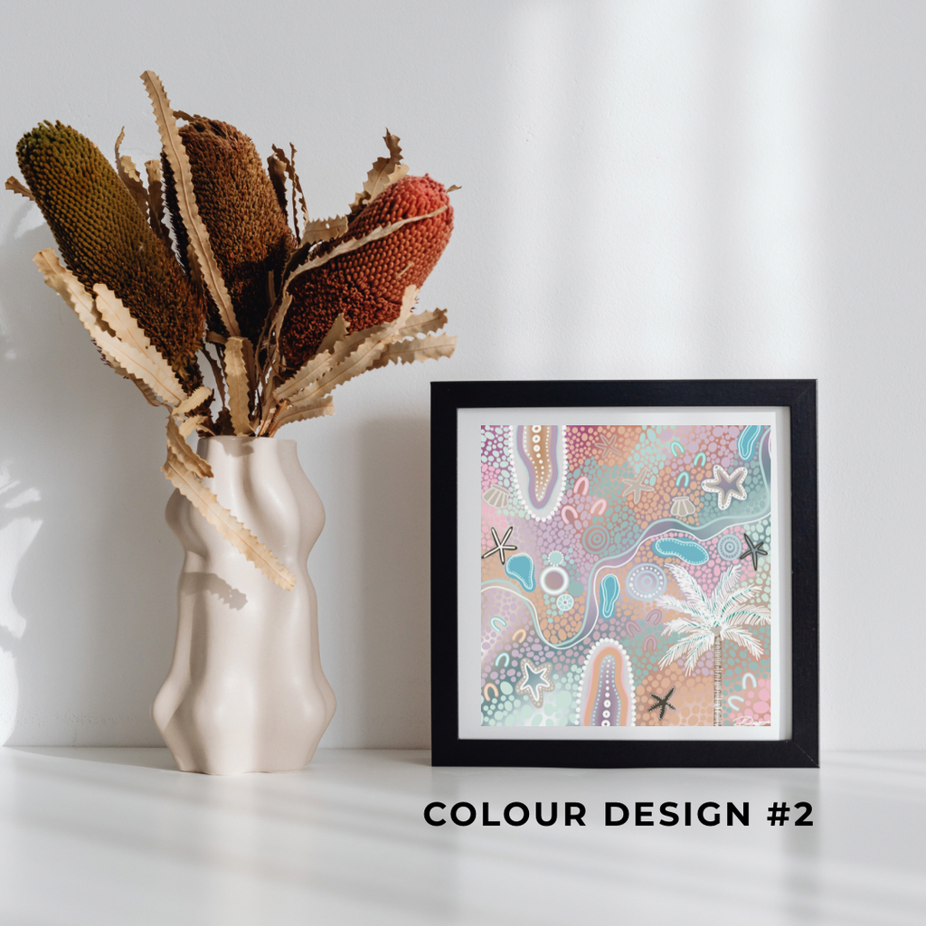 ‘Coastal waters’ framed print