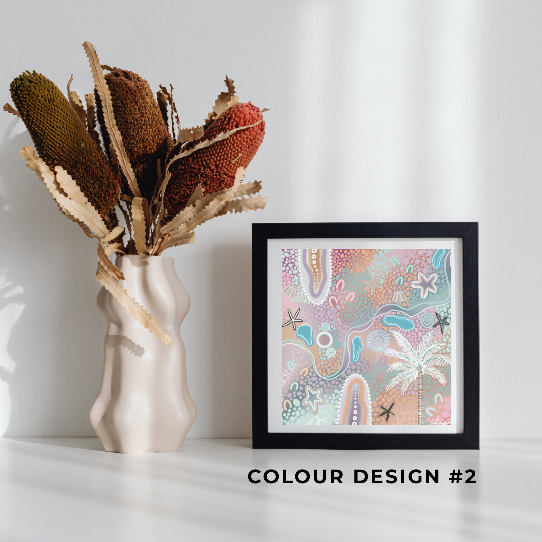 ‘Coastal waters’ framed print