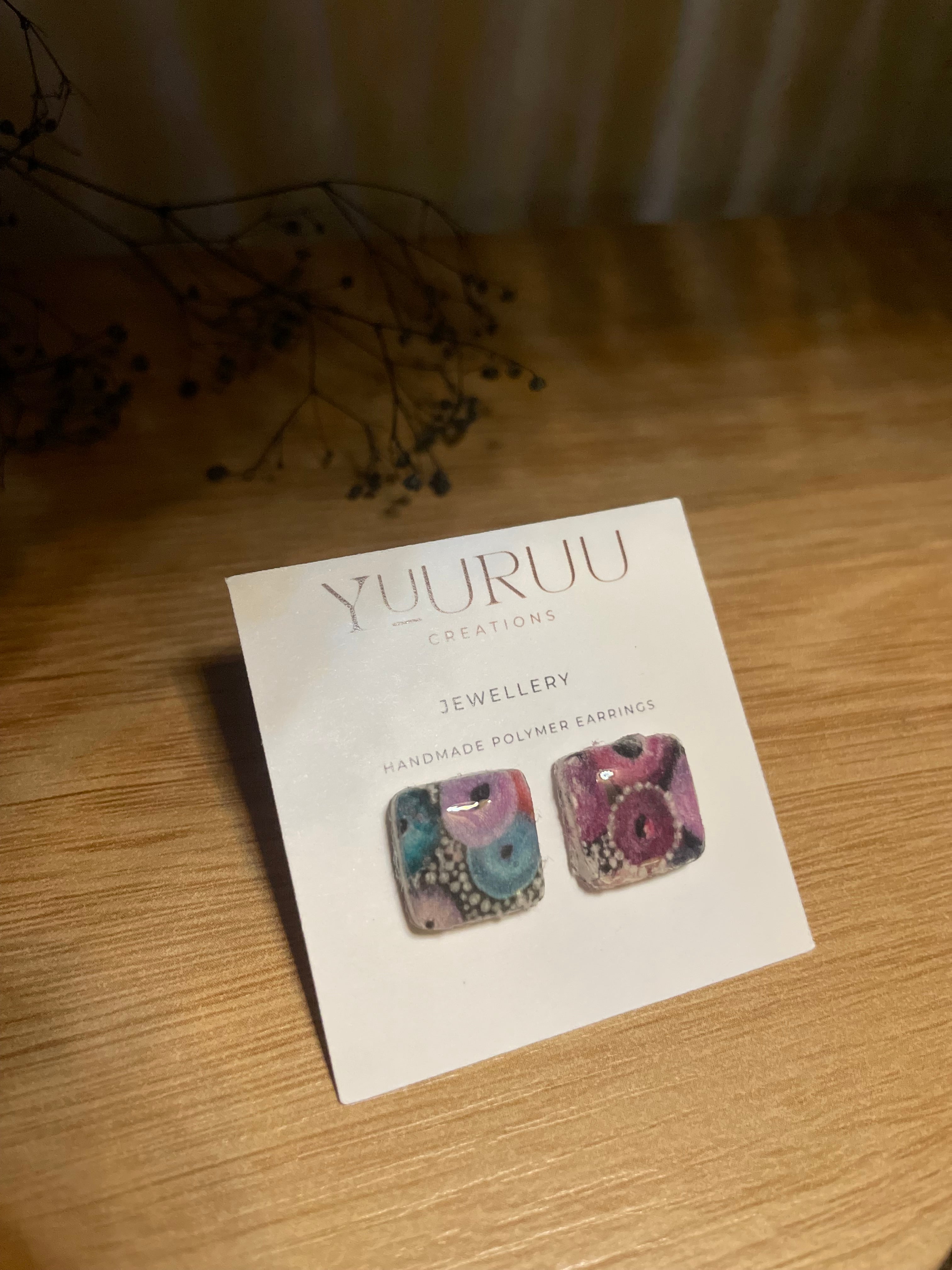 ‘Wumba’ square earrings