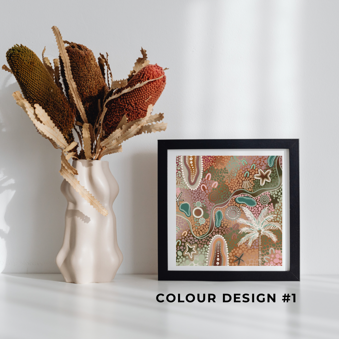 ‘Coastal waters’ framed print