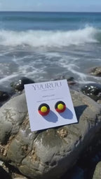 Aboriginal flag earrings